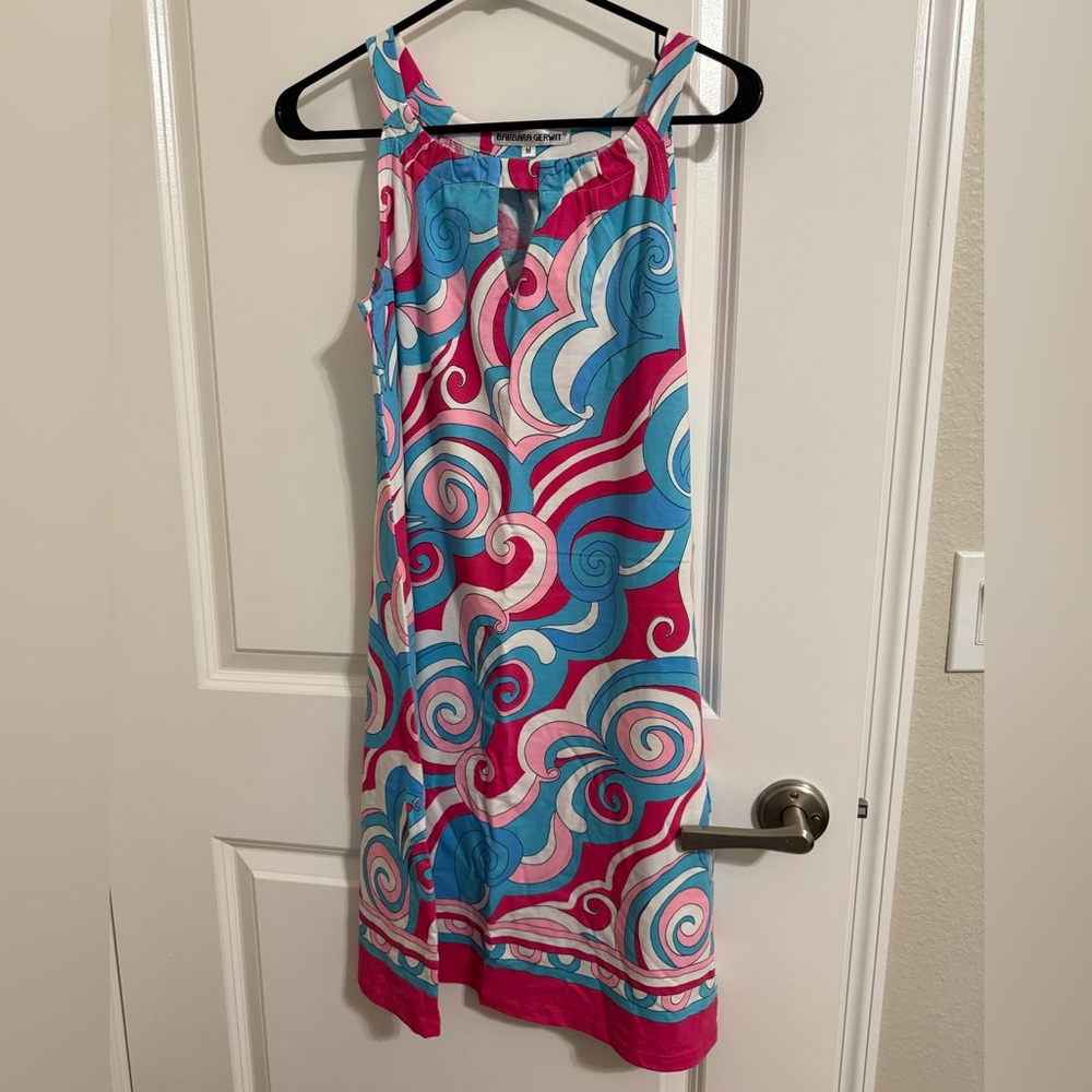 NWOT Vibrant Swirl Pattern Barbara Gerwitt Dress